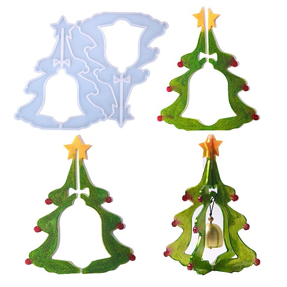 Christmas Tree DIY Silicone Molds, for UV Resin, Epoxy Resin Craft Making