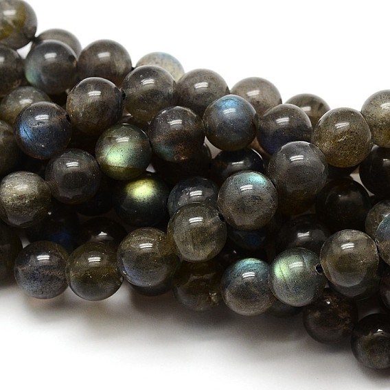 Aa grade pierre naturelle perles rondes de labradorite brins