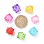 Transparent Acrylic Beads, Bead in Bead, Faceted Cube