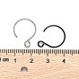 Placage ionique (ip) 304 crochets de boucle d'oreille en acier inoxydable, fil d'oreille, avec boucle horizontale