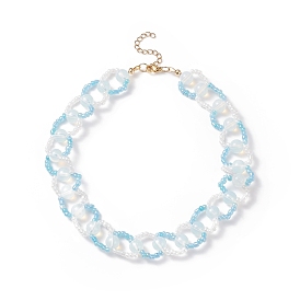 Opale et graine de verre braded anneau wrap colliers de perles pour les femmes