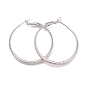Twisted Big Ring Huggie Hoop Earrings for Girl Women, Long-Lasting Plated Brass Earrings