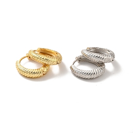 Long-Lasting Plated Brass Hoop Earrings, Croissant Earrings for Women, Cadmium Free & Lead Free