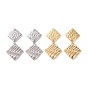 304 Stainless Steel Double Rhombus Dangle Stud Earrings for Women