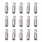 201 Stainless Steel Fold Over Crimp Cord Ends, Oval