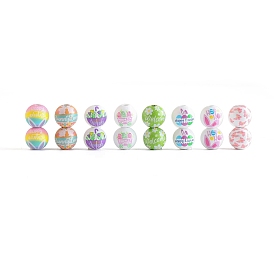 Easter Theme Printed Wooden Round Beads