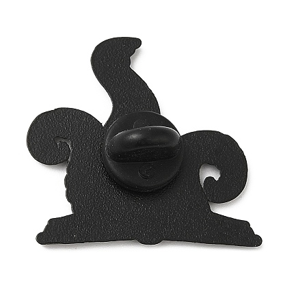 Halloween Theme Octopus/Skull/Heart Enamel Pin, Electrophoresis Black Zinc Alloy Brooch for Backpack Clothes