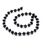 Natural Black Tourmaline Beads Strands, Faceted, Bicone