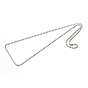 Classic Plain 304 Stainless Steel Mens Womens Ball Chain Necklaces, 23.6 inch(599mm), 2.4mm