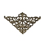 Menuisiers en filigrane fer, embellissements en métal gravé, forme d'angle avec fleur