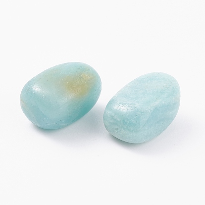 Natural Flower Amazonite Beads, Healing Stones, for Energy Balancing Meditation Therapy, Tumbled Stone, Vase Filler Gems, No Hole/Undrilled, Nuggets