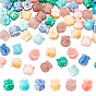 Nbeads 60Pcs 6 Colors Synthetic Coral Beads, Dyed, Two Tone, Imitation Jade, Tulip