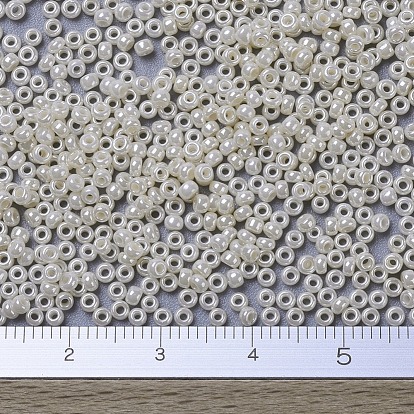 Perles rocailles miyuki rondes, perles de rocaille japonais, 11/0, lustre de couleurs opaques