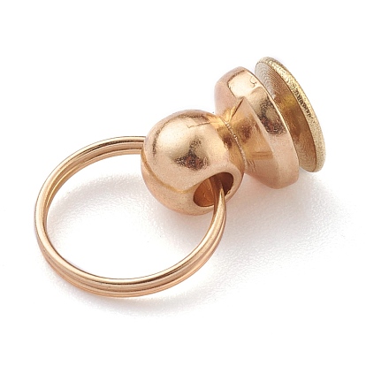 Rivets à anneau en alliage goujons vissés, avec anneaux fendus, pour le cas de téléphone bricolage, pièces d'artisanat en cuir bricolage