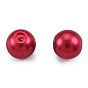 Perles imitation perles de verre, ronde, avec colonne conteneurs de perles acryliques