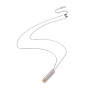 304 Stainless Steel Column Pendant Necklace, for Hidden Message Necklace Making