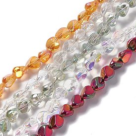 Electroplate Glass Beads Strands, Mixed Style, Nuggets
