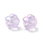 Perles acryliques irisées arc-en-ciel transparentes lumineuses, brillent dans le noir, perles en spirale