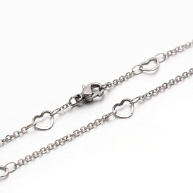 304 Stailess ожерелья стали цепи, с карабин-лобстерами , 17.7 дюйм (45 см)