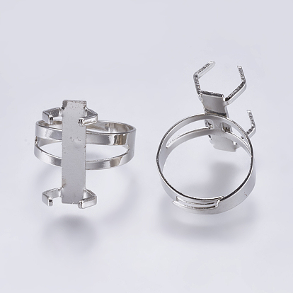 Iron Finger Ring Prong Settings, 4 Claw Prong Ring Settings