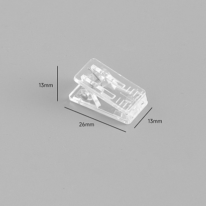 Transparent Acrylic Binder Paper Clips, Card Assistant Clips, Rectangle