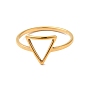 201 anillo de dedo triangular de acero inoxidable para mujer