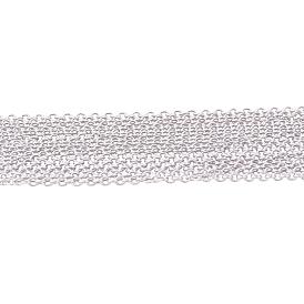 PandaHall Elite 304 Stainless Steel Cable Chains, Soldered