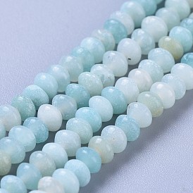 Natural Amazonite Beads Strands, Rondelle