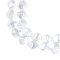 Perles en verre electroplate, couleur ab , torsion