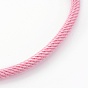 Плетеный браслет из хлопкового шнура, с 304 нержавеющей стали застежки