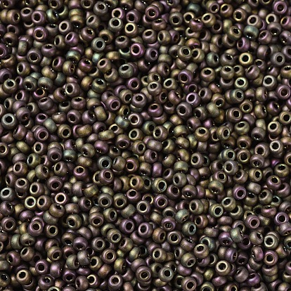 MIYUKI Round Rocailles Beads, Japanese Seed Beads, Matter Iris