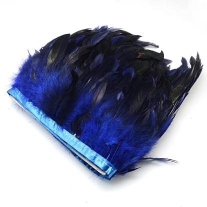 Fashion Feather Cloth Strand Costume Accessories, 110~300x28~62mm, about 10yard/bag