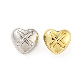 Alloy Beads, Long-Lasting Plated, Lead Free & Cadmium Free & Nickel Free, Heart