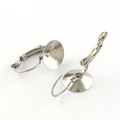 Smooth Surface 304 Stainless Steel Leverback Earring Findings