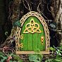 Puerta de jardín de madera en miniatura, para accesorios de casa de muñecas que simulan decoraciones de utilería