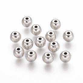 Tibetan Style Alloy Round Beads, Cadmium Free & Lead Free, 6mm, Hole: 1.5mm, about 1690pcs/1000g