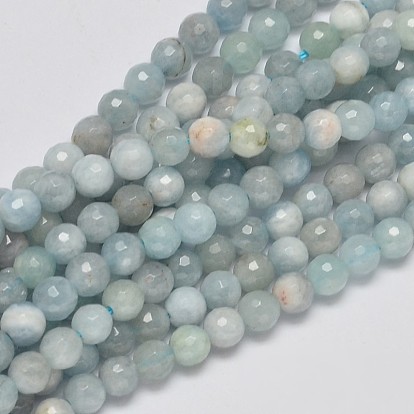 Qualité facettes rondes ab turquoises naturelle brins de perles