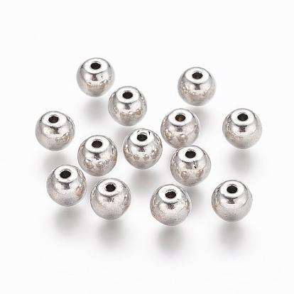 Perles roudes en alliage de style tibétain, sans cadmium et sans plomb, 6mm, trou: 1.5 mm, environ 1690 pcs / 1000 g