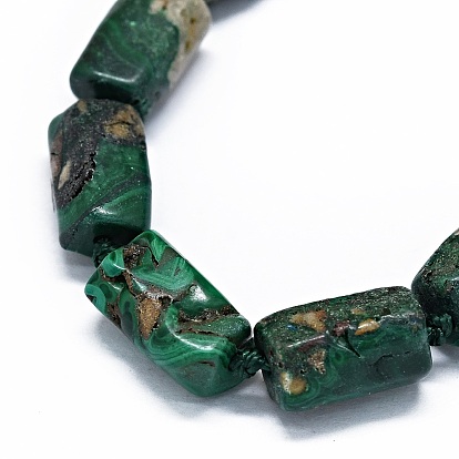 Natural Malachite Beads Strands, Nuggets