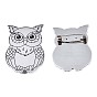 201 Stainless Steel Owl Lapel Pin, Animal Badge for Backpack Clothes, Nickel Free & Lead Free
