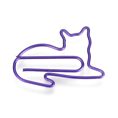 Cat Shape Iron Paper Clips, Cute Paper Clips, Funny Bookmark Marking Clips