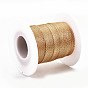 Expandable Brass Braided Wire Mesh, Flat Mesh Chain, with Spool, for Hair Accessory Jewelry Making