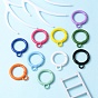 10 anillos de compuerta de resorte de aleación pintados con aerosol, anillos redondos