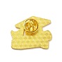 Gorra de graduación con pasador de esmalte de graduado de palabra, broche de aleación dorada para mochila de ropa