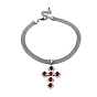 304 ожерелья с подвесками из стекла и нержавеющей стали, колье-колье с сетчатыми цепочками для женщин