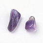 Natural Amethyst Beads, Tumbled Stone, No Hole/Undrilled, Chips