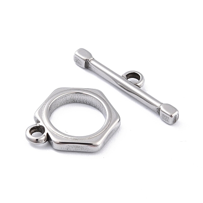 304 Stainless Steel Toggle Clasps, Tibetan Style