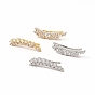 Brass Micro Pave Cubic Zirconia Stud Crawler Earrings, Climber Earrings for Women, Lead Free & Cadmium Free
