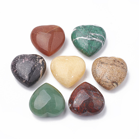 Украшения из натурального смешанного камня, сердце любовь камни, карманные пальмовые камни для балансировки рейки