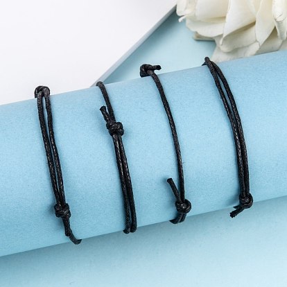 Fabrication de bracelet en corde cirée, diamètre réglable: 50~75 mm